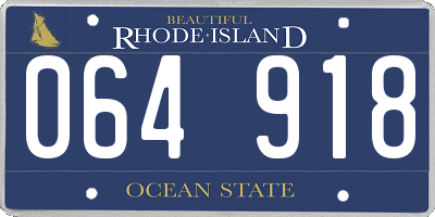 RI license plate 064918