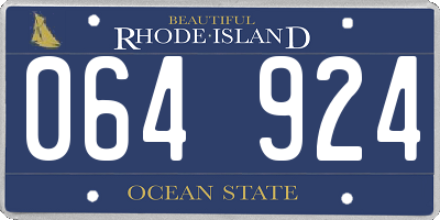RI license plate 064924