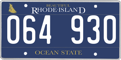 RI license plate 064930