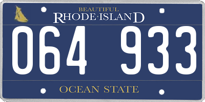 RI license plate 064933