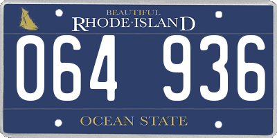 RI license plate 064936
