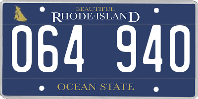 RI license plate 064940
