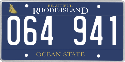 RI license plate 064941