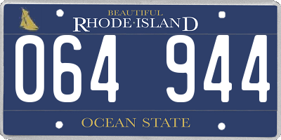 RI license plate 064944