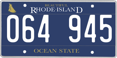 RI license plate 064945