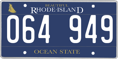 RI license plate 064949