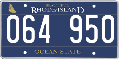 RI license plate 064950