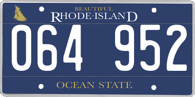 RI license plate 064952