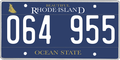 RI license plate 064955