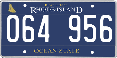 RI license plate 064956