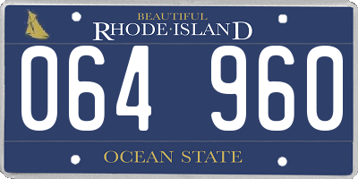 RI license plate 064960