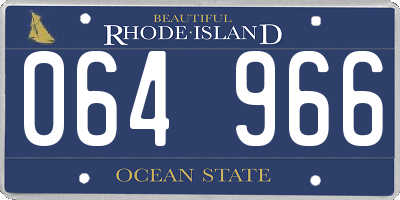 RI license plate 064966