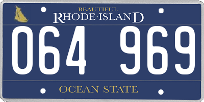 RI license plate 064969