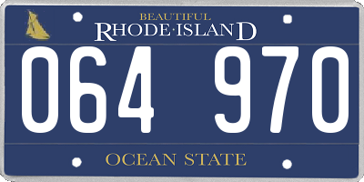 RI license plate 064970