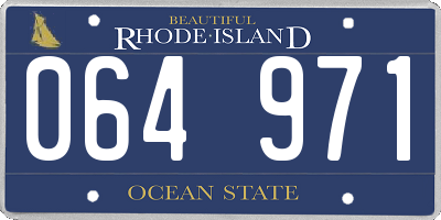 RI license plate 064971