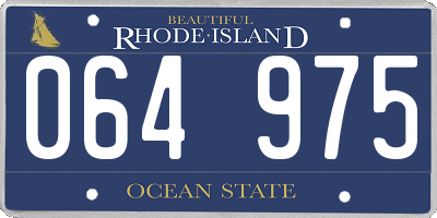 RI license plate 064975