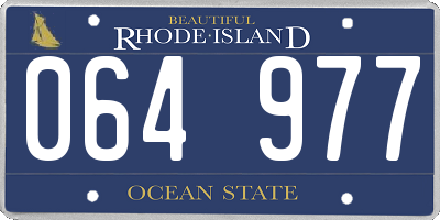 RI license plate 064977