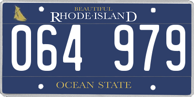 RI license plate 064979