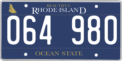 RI license plate 064980