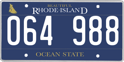 RI license plate 064988