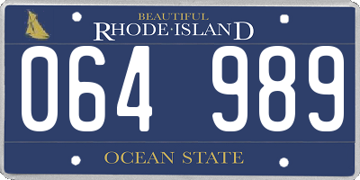RI license plate 064989