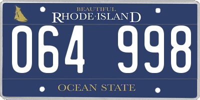 RI license plate 064998