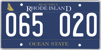 RI license plate 065020