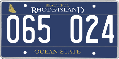 RI license plate 065024