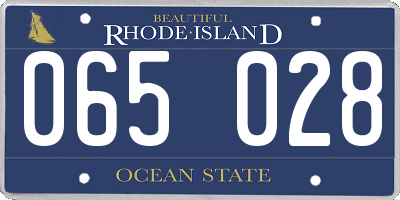 RI license plate 065028