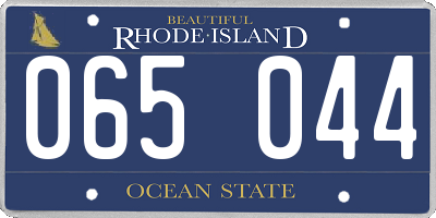 RI license plate 065044