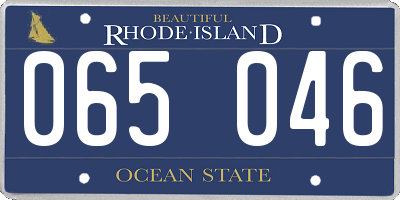 RI license plate 065046