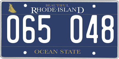 RI license plate 065048