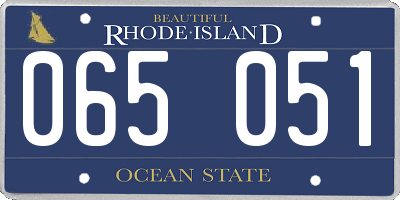 RI license plate 065051