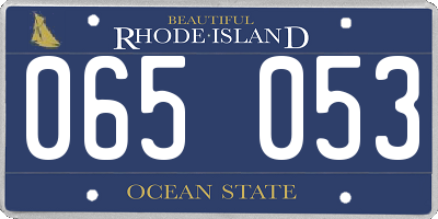 RI license plate 065053