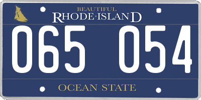 RI license plate 065054