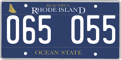 RI license plate 065055