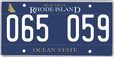 RI license plate 065059