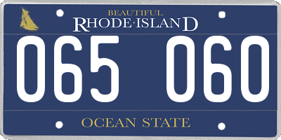RI license plate 065060