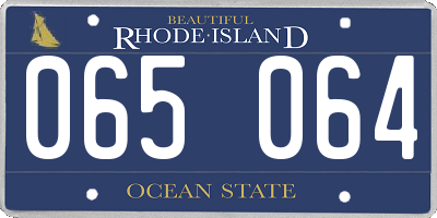 RI license plate 065064
