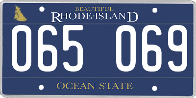 RI license plate 065069