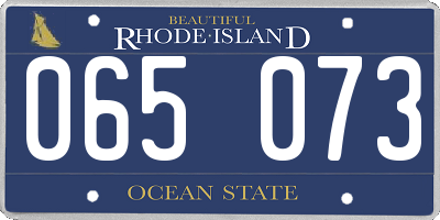 RI license plate 065073