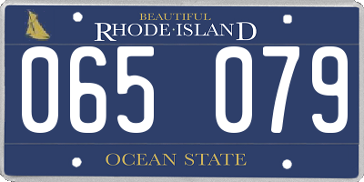 RI license plate 065079
