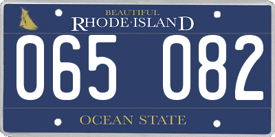 RI license plate 065082
