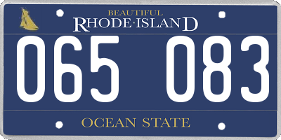 RI license plate 065083