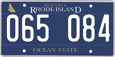 RI license plate 065084
