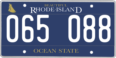 RI license plate 065088