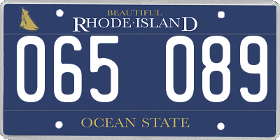 RI license plate 065089