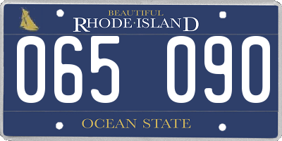 RI license plate 065090
