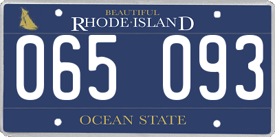 RI license plate 065093