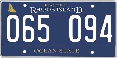 RI license plate 065094
